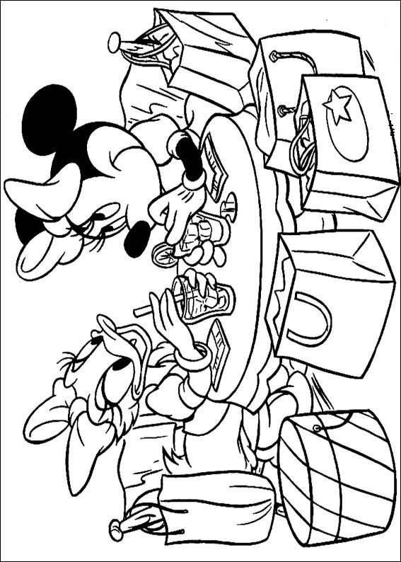 Plansa de colorat cu Minnie Mouse 13 5